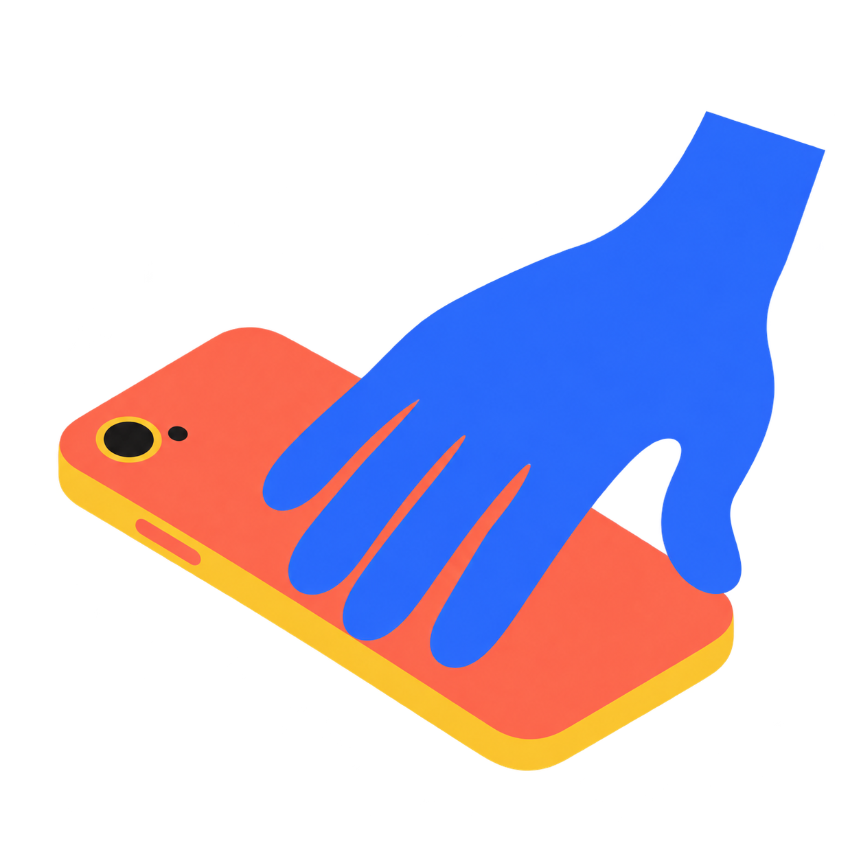 An illustrated phone put down for a break